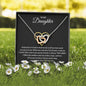 To My Daughter Interlocking Hearts Necklace - Love Dad