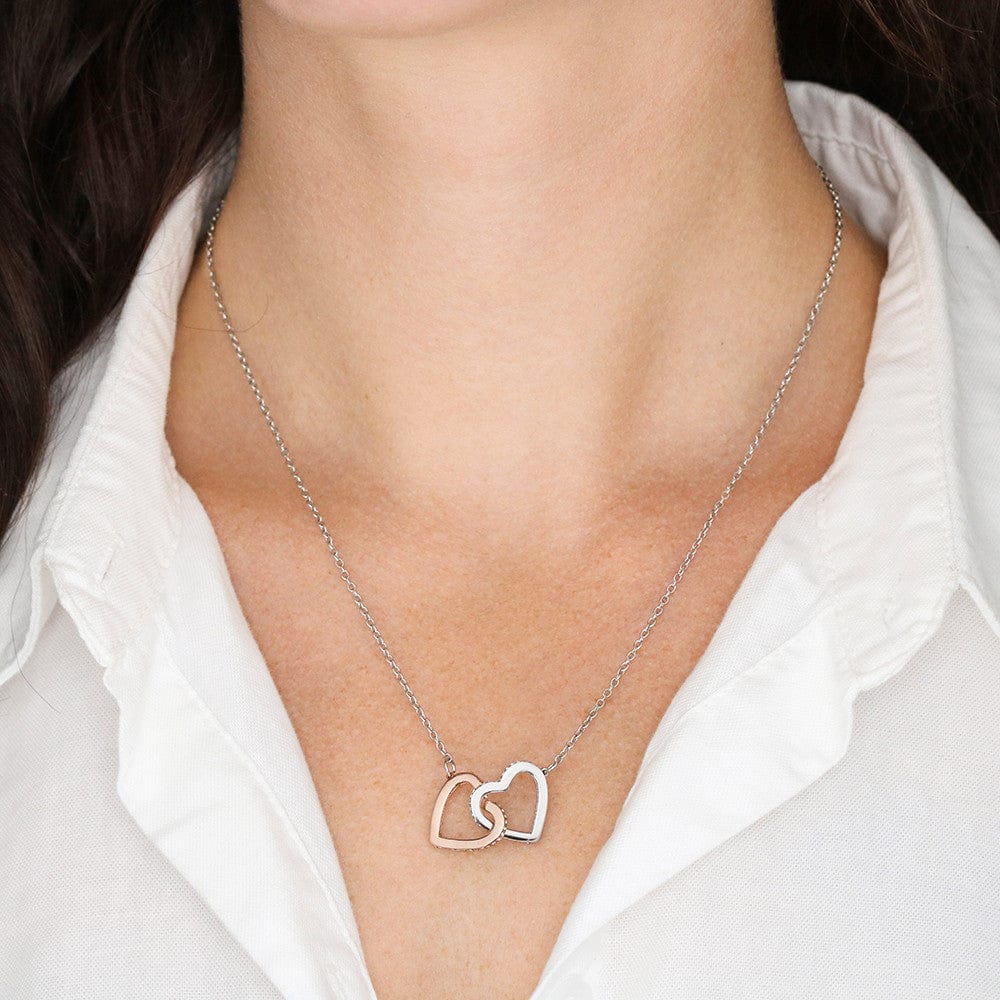 To My Mother (Daughter) - Interlocking Heart Necklace