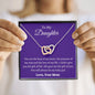 To My Daughter Love Mom - Interlocking Hearts Necklace