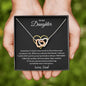 To My Daughter Interlocking Hearts Necklace - Love Dad