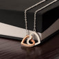 To My Beautiful Girlfriend - Interlocking Hearts Necklace