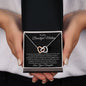 To My Beautiful Loving Mother - Interlocking Hearts Necklace