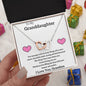 To My Granddaughter Love Grandma - Interlocking Hearts Necklace