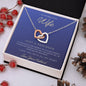 To My Beautiful Wife - Interlocking Hearts Necklace