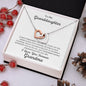 To My Granddaughter Love Grandma - Interlocking Hearts Necklace