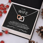 To My Wife- Interlocking Hearts Necklace