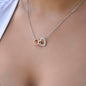 To My Beautiful Daughter Love Dad - Interlocking Hearts Necklace
