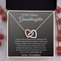 To My Badass Granddaughter Love Grandma - Interlocking hearts Necklace
