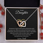 To My Daughter Interlocking Hearts Necklace - Love Dad