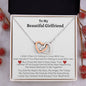 To My Beautiful Girlfriend - Interlocking Hearts Necklace