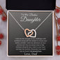 To My Badass Daughter Love Dad - Interlocking Hearts Necklace