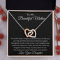 To My Beautiful Loving Mother - Interlocking Hearts Necklace