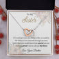 To My Sister- Interlocking Hearts Necklace