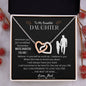 To My Beautiful Daughter - Interlocking Hearts Necklace