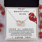 To My Beautiful Wife - Interlocking Hearts Necklace