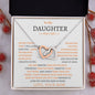 To My Daughter Love Mom - Interlocking Hearts Necklace