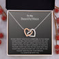 To My Beautiful Niece - Interlocking Hearts Necklace