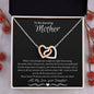 To My Amazing Mother Love Daughter - Interlocking Hearts Necklace