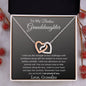 To My Badass Granddaughter Love Grandpa - Interlocking hearts Necklace