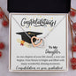 To My Daughter congratulations on your graduation - Interlocking Hearts Necklace