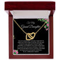 To My Granddaughter - Interlocking Heart Necklace
