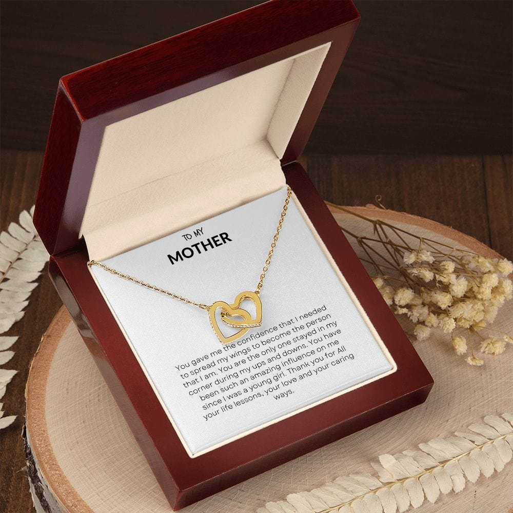 To My Mother (Daughter) - Interlocking Heart Necklace