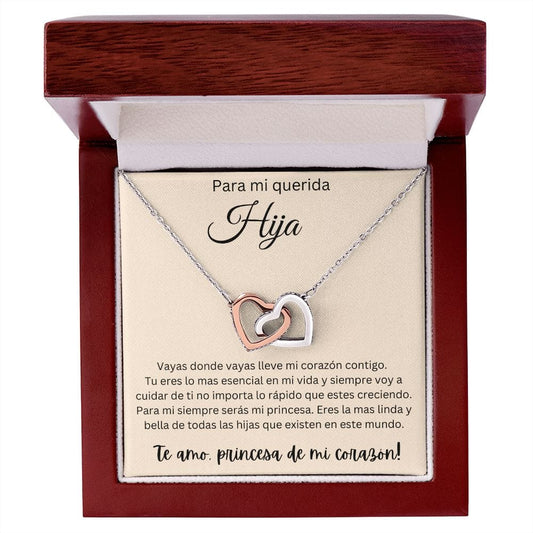 Para mi querida Hija - Interlocking Hearts Necklace