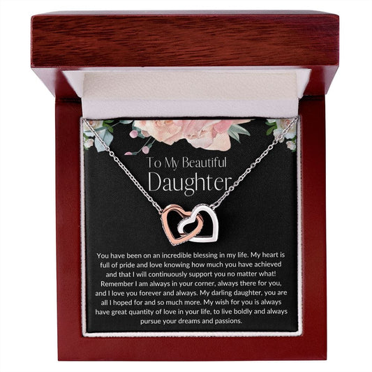 To My Beautiful Daughter - Interlocking Necklace