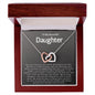 To My Beautiful Daughter - Interlocking Hearts Necklace