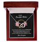 To My Beautiful Mother Love your Daughter - Interlocking Hearts Necklace