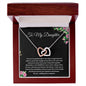 To My Daughter - Interlocking Heart Necklace