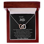 To My Wife - Interlocking Hearts Necklace