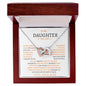 To My Daughter Love Mom - Interlocking Hearts Necklace