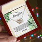 To My Daughter Interlocking Hearts Necklace Love Dad