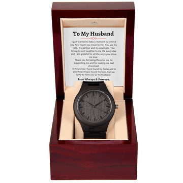 To My Husband - Wooden Watch