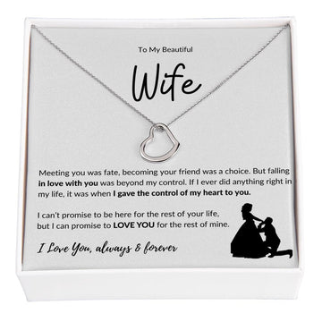 To My Beautiful Wife - Heart Necklace