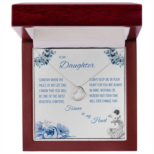 To My Daughter - Delicate Heart Necklace
