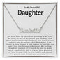 To My Beautiful Daughter - Personalized Name Necklace