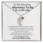To My Amazing Mommy- Custom Baby Feet Necklace with Birthstone