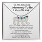 To My Amazing Mommy- Custom Baby Feet Necklace with Birthstone
