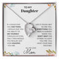 To My Daughter Love Mom - Forever Love Necklace