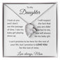 To My Daughter Love Mom - Forever Love Necklace
