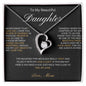 To My Beautiful Daughter Love Mom - Forever Love Necklace