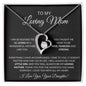 To My Loving Mother Love Daughter - Forever Love Necklace