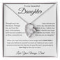 To my Beautiful Daughter Love Dad- Forever Love Necklace