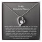 To My Beautiful Niece - Forever Love Necklace