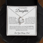 To my Beautiful Daughter Love Dad- Forever Love Necklace