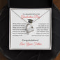 To A Beautiful Girl on Her Graduation Day Love your Father - Forever Love Necklace