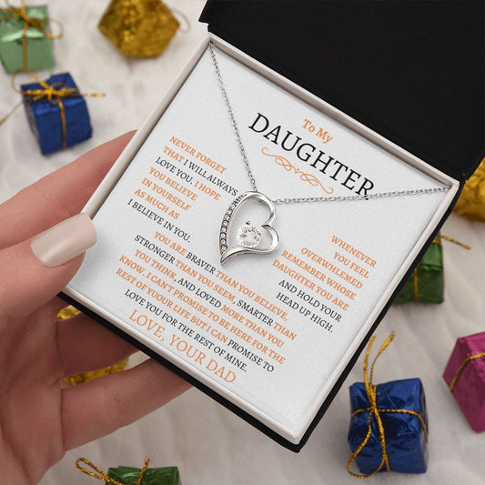 To My Daughter Love Dad- Forever Love Necklace