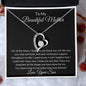 To My Beautiful Mother - Forever Love Necklace